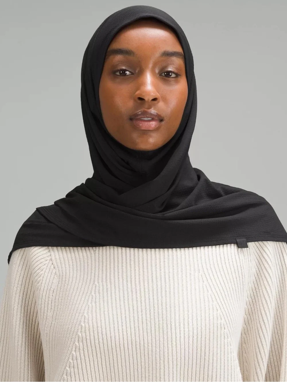 Lululemon Scarf-Style Hijab Women's One Size Black Lightweight Stretch LW9EDFS